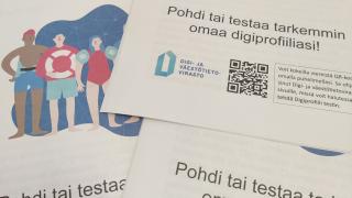 Kuva digiprofiili-testi lapuista.