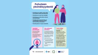 Yksinäisyyden ehkäisyn huoneentaulussa rohkaistaan puhumaan yksinäisyydestä.