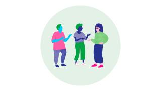 Kolme piirroshenkilöä