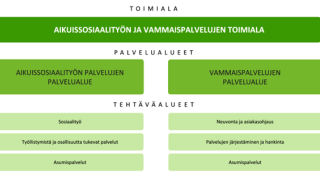 aikuissosiaalityö ja vammaispalvelut johtamisjärjestlemän kuvaus